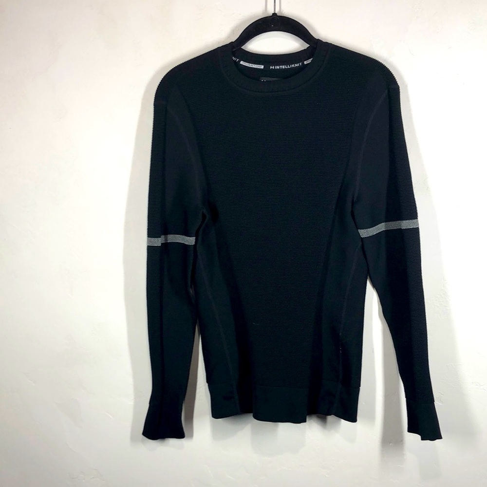 Under Armour Phantom Intelliknit black ribbed sweater size medium